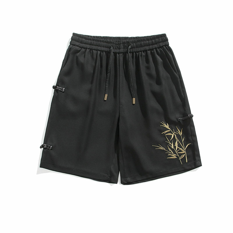 Pantalones cortos bordados para hombre, Bermudas informales, holgadas, estilo Harajuku, ideal para la playa, novedad de verano