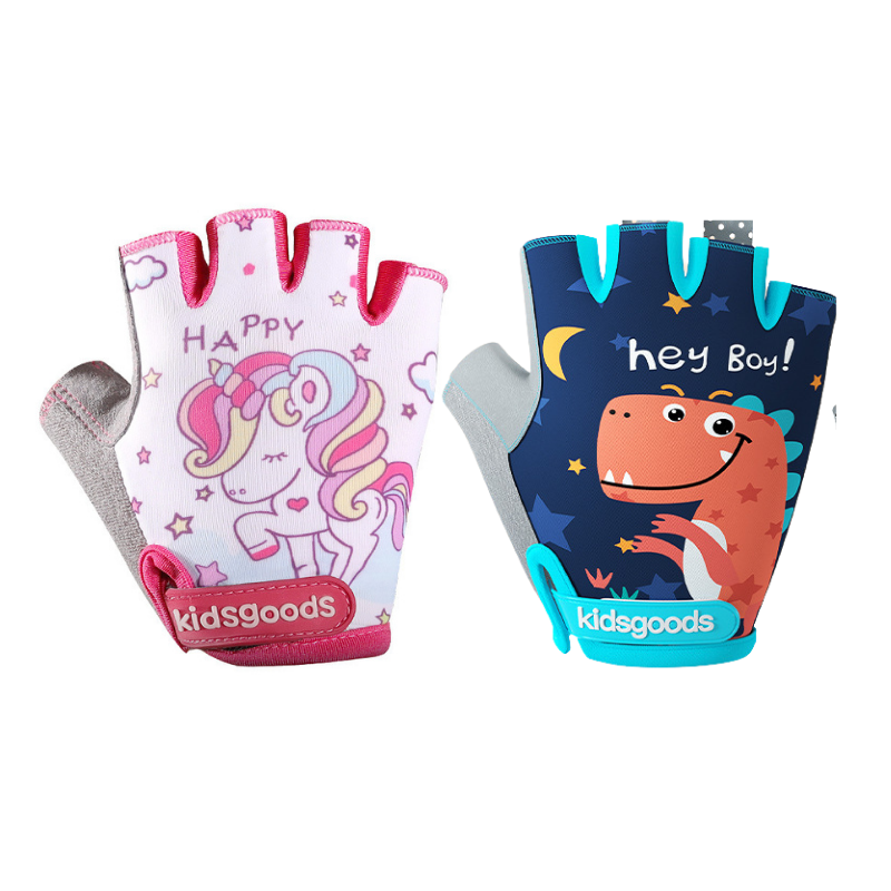 Kids Cycling Gloves Half Finger Skate Child Mountain Bike Bicycle Gloves Sports Gloves for Boys and Girls Children