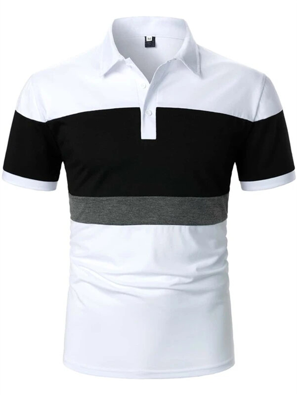 Mannen Polo Heren Shirt Korte Mouw Polo Shirt Contrast Kleur Polo Nieuwe Kleding Zomer Streetwear Casual Mode Mannen Tops