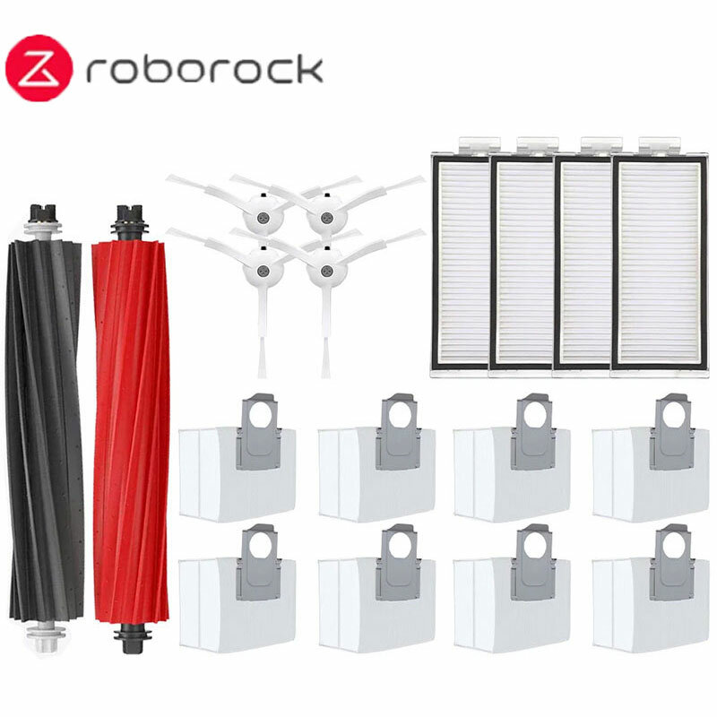สำหรับ roborock Q8 Q8สูงสุด + Q5 Pro Q5 Pro + อะไหล่ทดแทนถุงหูรูดแปรงหลักด้านข้างตัวกรอง HEPA