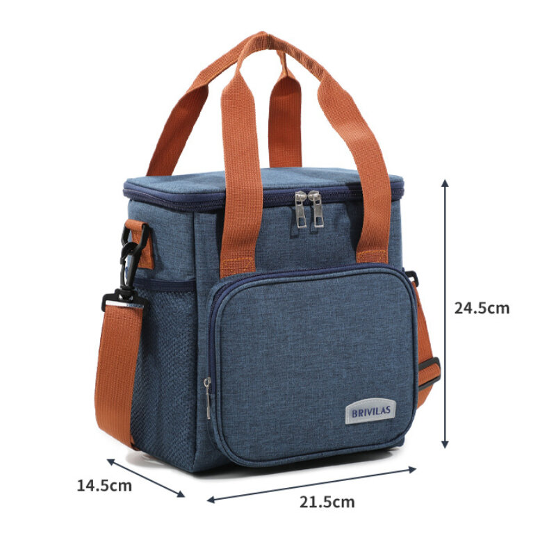 حقيبة غداء موكب خارجية بسعة كبيرة ، حقيبة حمل محمولة ومتقاطعة مع الجسم ، صندوق معزول
