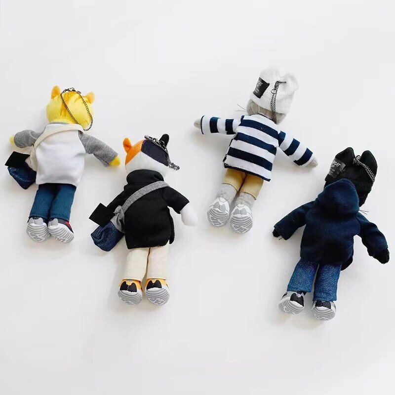 Kawaii ZAPCat Plüsch-schlüsselanhänger Spielzeug Schul Anhänger Puppen Frauen Tasche Schlüsselring Cut Cat Anhänger Für Keychain Geburtstag Geschenk Whosales