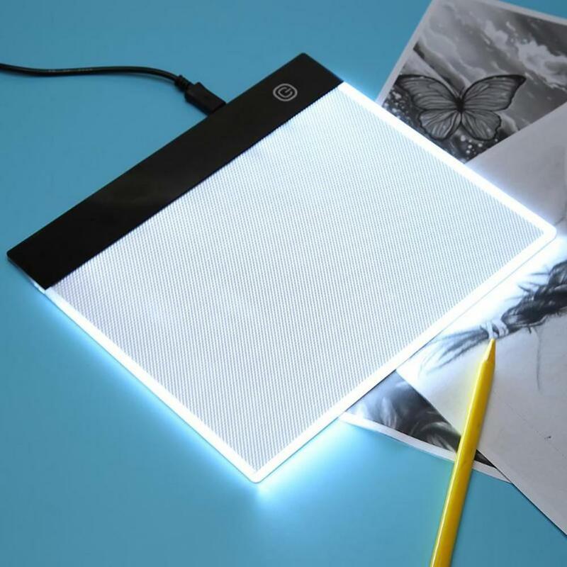 บอร์ดวาดรูป A5ปรับความสว่างได้บางเฉียบปลั๊กแอนด์เพลย์เขียนภาพ LED กระดานติดตาม A5ชุดแผ่นแสง DIY