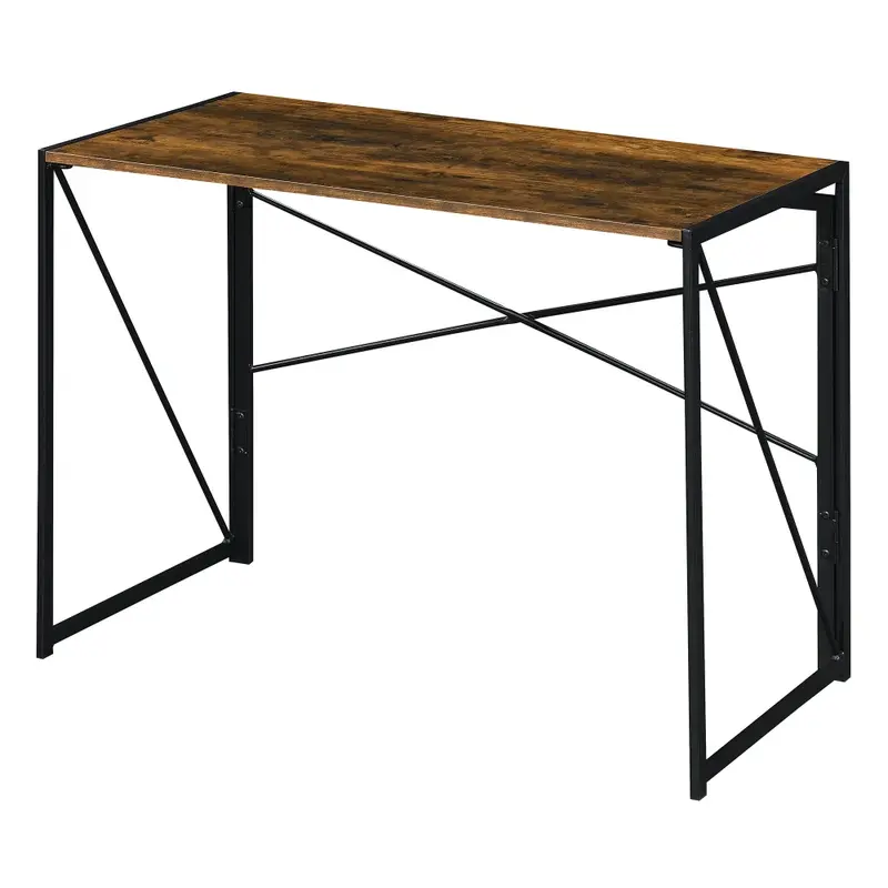 Xtra-mesa plegable para ordenador portátil, escritorio de pie moderno de melamina de 39,5 pulgadas, color marrón/negro
