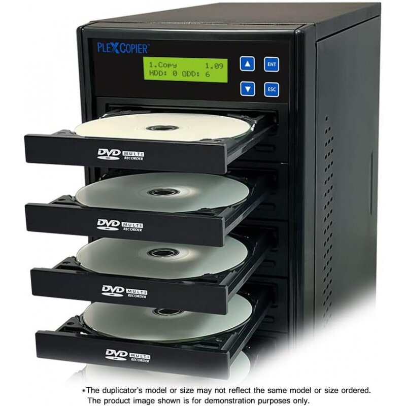 24X SATA 1 to 5 CD DVD M-Disc Supported Duplicator Writer Copier Tower with Free DVD Video Copy Protection