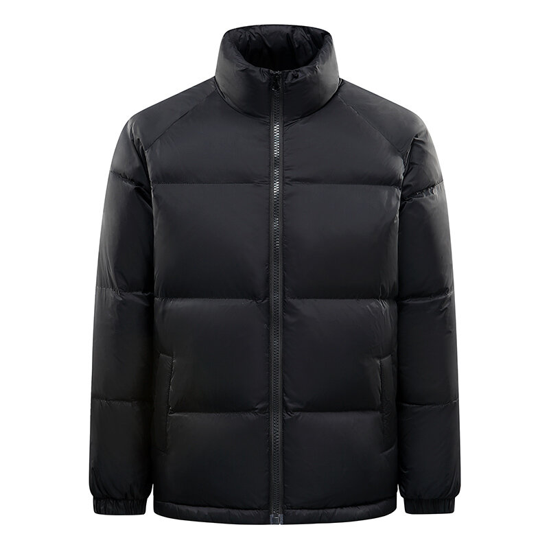 남성용 다운 파카 재킷, 따뜻한 파카, 두꺼운 덕 다운 재킷 코트, 방수 포켓 재킷, 가을 겨울