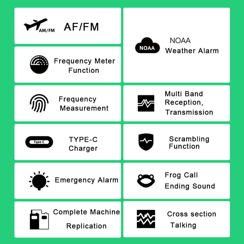 Quansheng-walkie-talkie UV-K6, Radio de banda aérea de 5W, carga UHF, VHF, DTMF, FM, codificador NOAA, frecuencia inalámbrica, bidireccional, CB