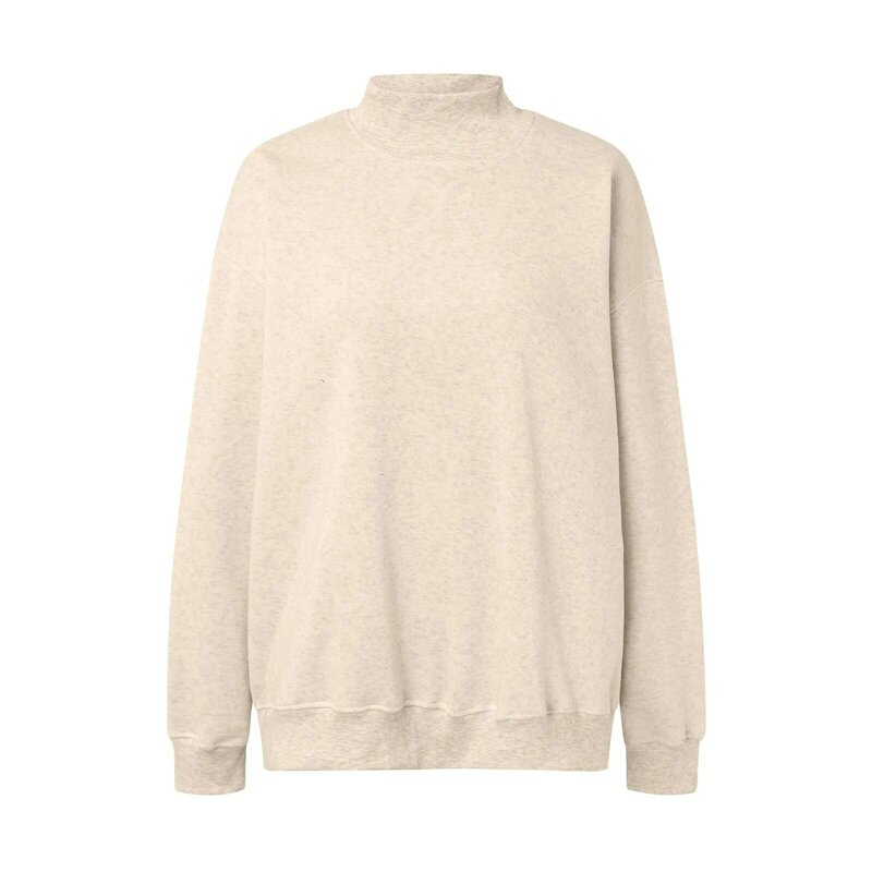 Nowe duże bluzy z golfem koreańskie modne swetry jednolite topy jesień z długim rękawem luźne bluza w stylu Casual Streetwear