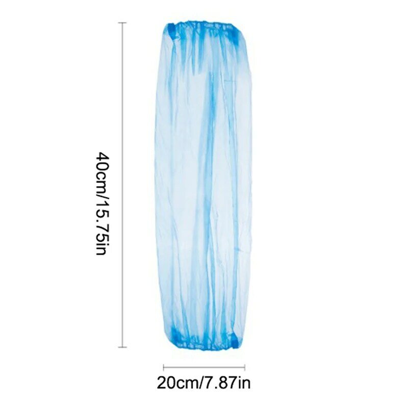 일회용 두꺼운 PE 슬리브 플라스틱 슬리브, 방수, 방진 및 내유성 보호 암 슬리브, 100 개