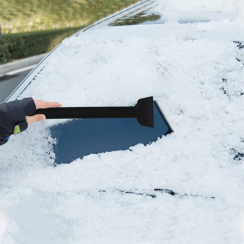 Sekop salju mobil penghilang salju kendaraan penghilang salju kaca depan kendaraan pengikis kaca depan pengikis es dengan pegangan ergonomis