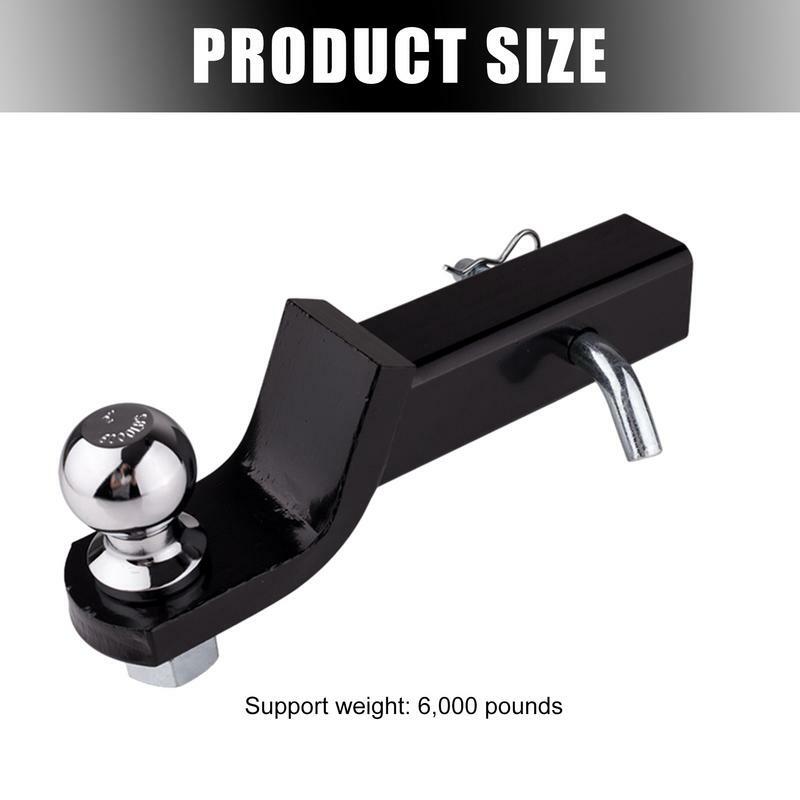 Trailer Hitch Mount Solid Steel Tow Ball Hitch Drop Hitch 2 Inch Receiver With 6000-Pound Capacity For Trucks And SUVs