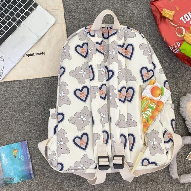 ¡Novedad de 2023! Mochila de oso con estampado encantador, mochila escolar de estilo coreano para estudiantes, mochila de viaje