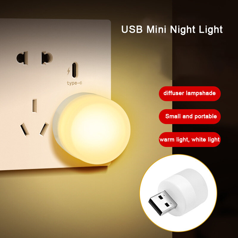 Luz LED portátil con USB para lectura, luz de lectura con protección ocular para banco de energía, lámparas de carga para ordenador, luz nocturna para portátil