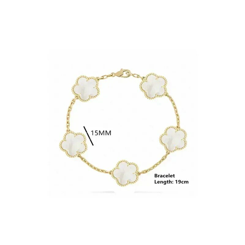 Ladies Luxury Jewelry High Quality Jewelry Four-leaf Clover Necklace Four-leaf Clover Bracelet Lucky Earrings Jewelry Set