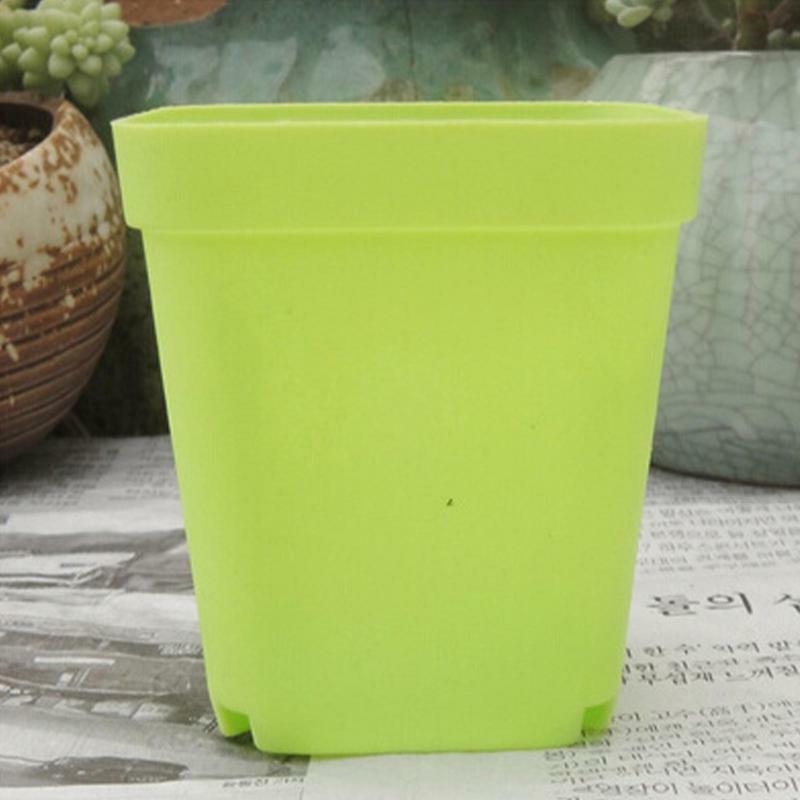 Potenciômetro de mudas quadrado mini suculento multi-cor vasos de plantas coloridos pequenos potes quadrados suprimentos de jardinagem para pequeno a médio