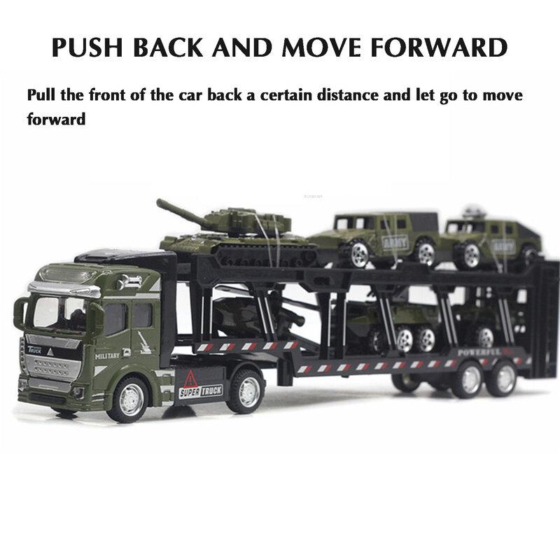 Wojskowe samochody zabawki-ciężarówki dla chłopców zabawka wojskowa dwustronna pojazd transportowy prezent dla małych dzieci chłopców
