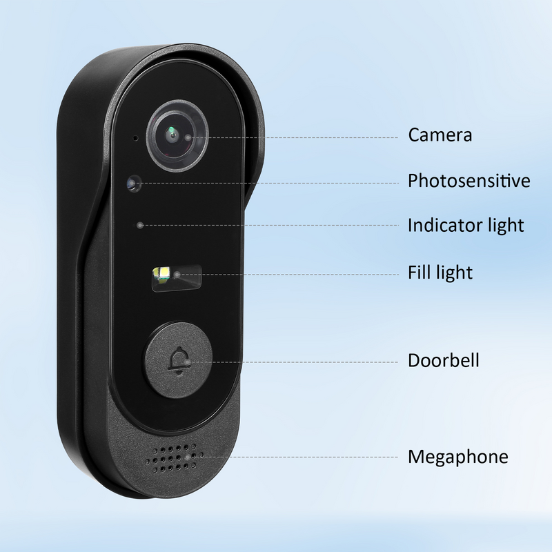 Timbre inteligente inalámbrico para el hogar, timbre con Sensor humano, con cámara de vídeo
