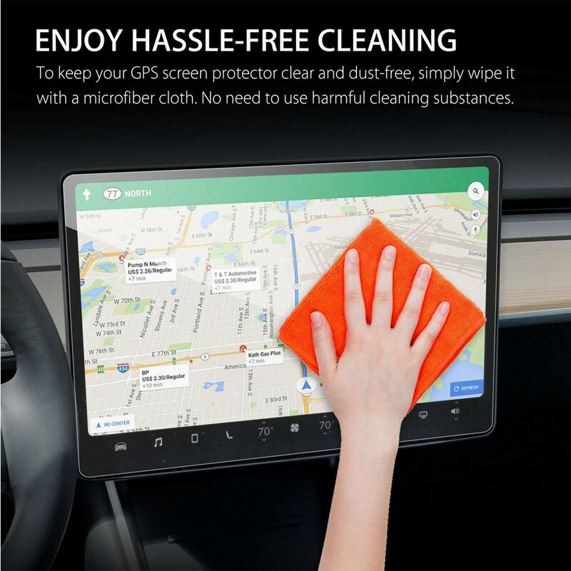 Touch Screen Protector for Tesla Model 3 Y 15 Inch Center Control Screen Glass Film Tempered Glass Navigation Protection
