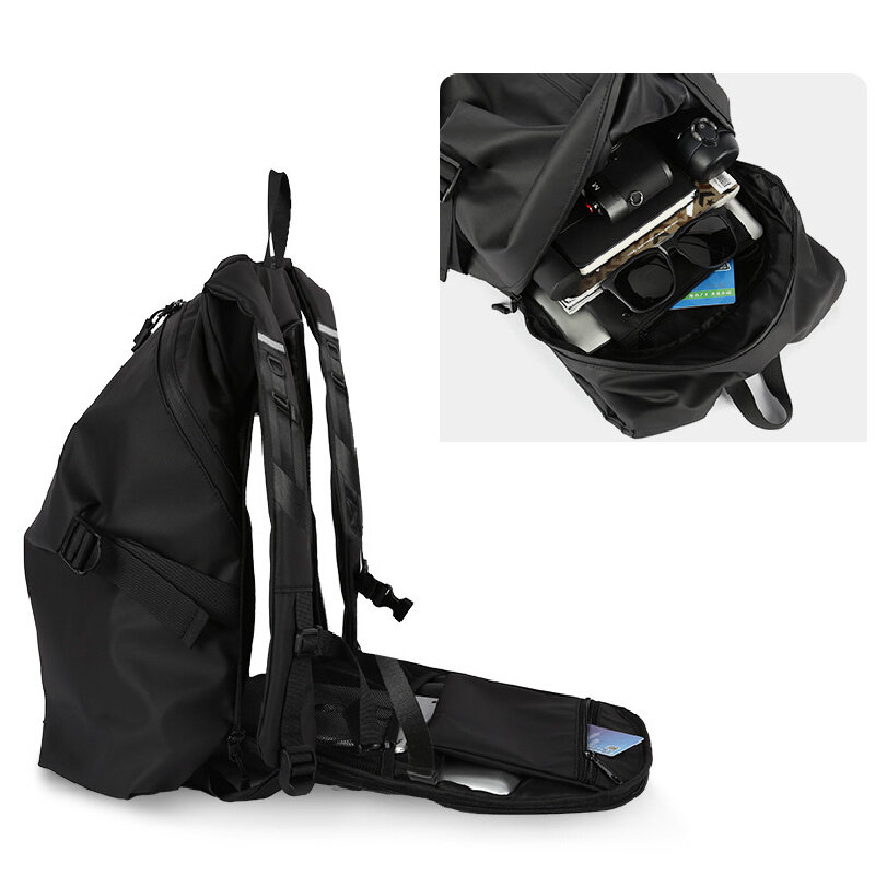 Wysokiej jakości wodoodporna nylonowa torba rowerowa męska moda jednolity kolor Moto & Biker plecak do przechowywania kask na co dzień