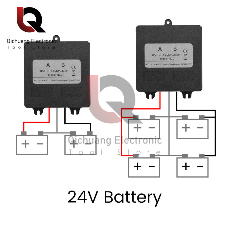 1Pcs 12V/24V Equalizador de Bateria Inteligente 10A Atual Ativo Voltage Balancer Li Li-ion Battery Display LED Battery Balancer