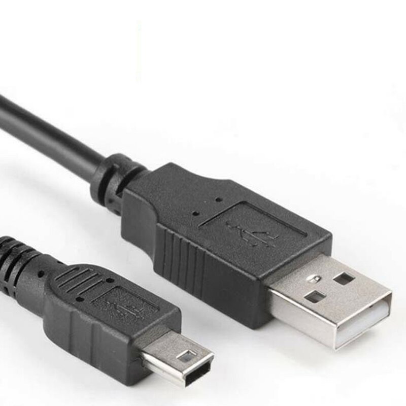 Mini USB para USB Data Line Cable, Cabo do carregador rápido para transferência de dados, Gabinete do disco rígido, Carregamento do telefone