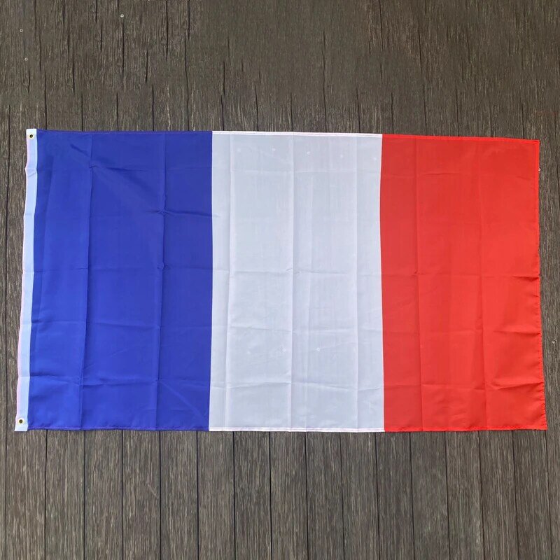 จัดส่งฟรี Xvggdg ธงแบนเนอร์90*150ซม.แขวนธงแห่งชาติฝรั่งเศสบ้านตกแต่งธงฝรั่งเศส