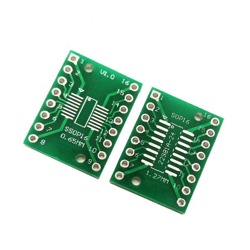 Placa de transferência DIP Pin Board, Adaptador Pitch, TSSOP16, SSOP16, SOP-16, 10pcs
