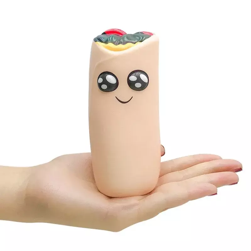 2 pezzi Jumbo Kawaii Throw Throw Burrito Squishy Doll lento aumento antistress spremere giocattoli per bambini regalo di natale 13*5.5 CM