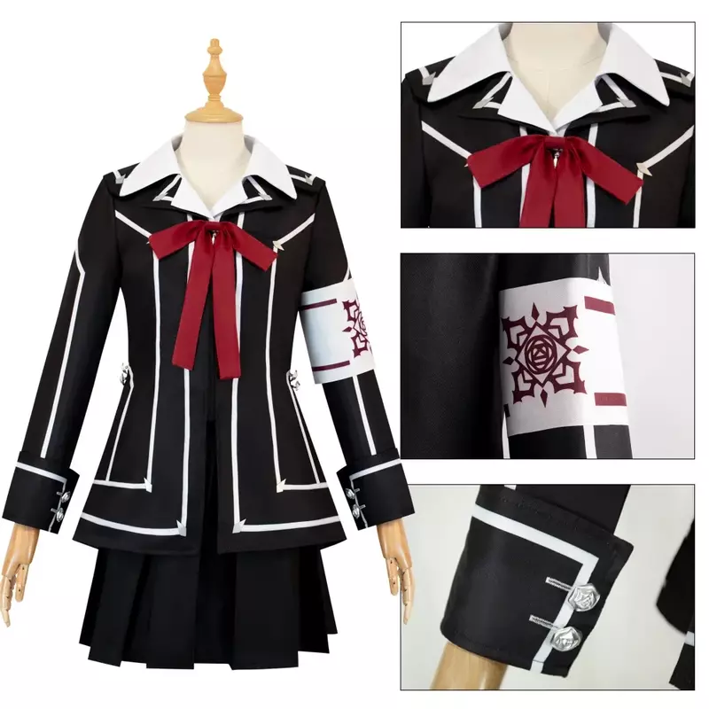 Disfraz de Anime de caballero vampiro, traje de Cosplay de Kuran Yuki, peluca, calcetines, uniforme escolar JK, traje de vestido de marinero