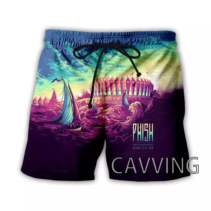 CAVVING 3D Printed  PHISH ROCK  Summer Beach Shorts Streetwear Quick Dry Casual Shorts Sweat Shorts for Women/men
