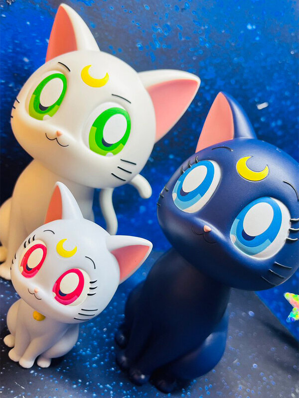 Bandai-Sailor Moon Series de Brinquedos Periféricos, Luna, Diana, Gato, Enfeites de Mão, Action Figures, Fábrica