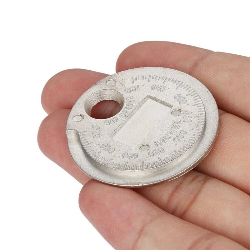 Outil de mesure de l'écart de bougie d'allumage de type pièce de monnaie, palpeur de jauge, portée de 0.6 à 2.4mm, 1 pièce