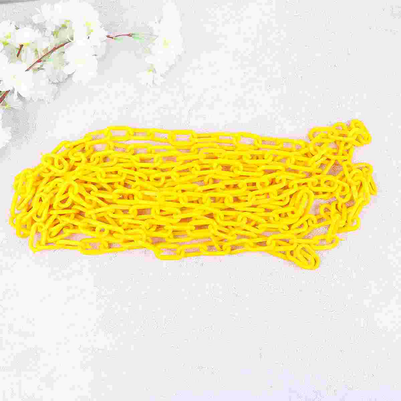 1 Roll of 6M Plastic Safety Chain Sun Shield Plastic Chain Hangers Colored Barrier Chain Belt for Construction