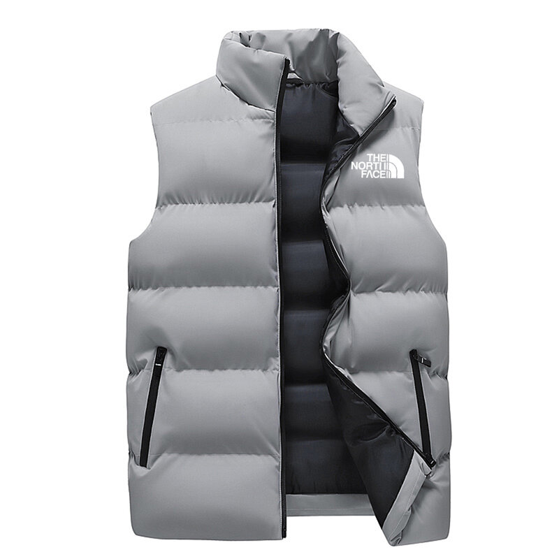 Moda męska wysokiej jakości luksusowy kamizelka Unisex ciepły wiatroodporny sportowy płaszcz zimowy wodoodporny kurtki bez rękawów turystyczny