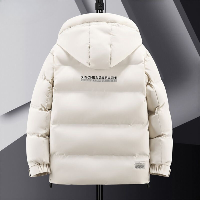 Men Trend Hooded Cotton Jacket Winter New Male Thickened Warm Plus Size 7XL Outwear Fashion Solid Color Casual Versatile Outcoat