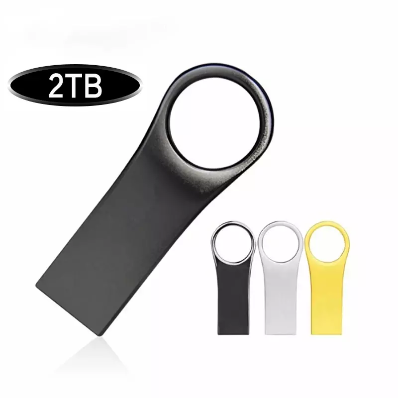 แฟลชไดร์ฟ USB ใหม่ปากกาไดรฟ์2TB pendrive E พิเศษ2TB แผ่นโลหะ U memoria USB Stick ของขวัญสำหรับโทรศัพท์/พีซี/รถ/ทีวีโลโก้ฟรี
