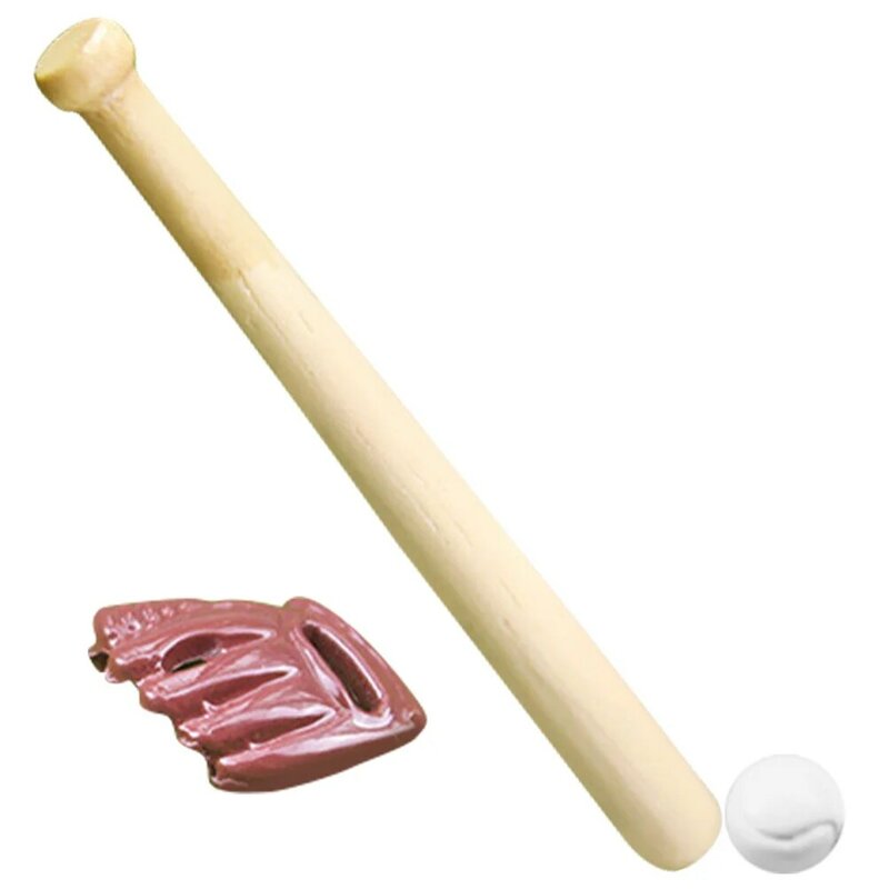 Poppets Kids Mini Baseball Kit Bat Toys palle sportive natività Decor House Supply Model Simulation