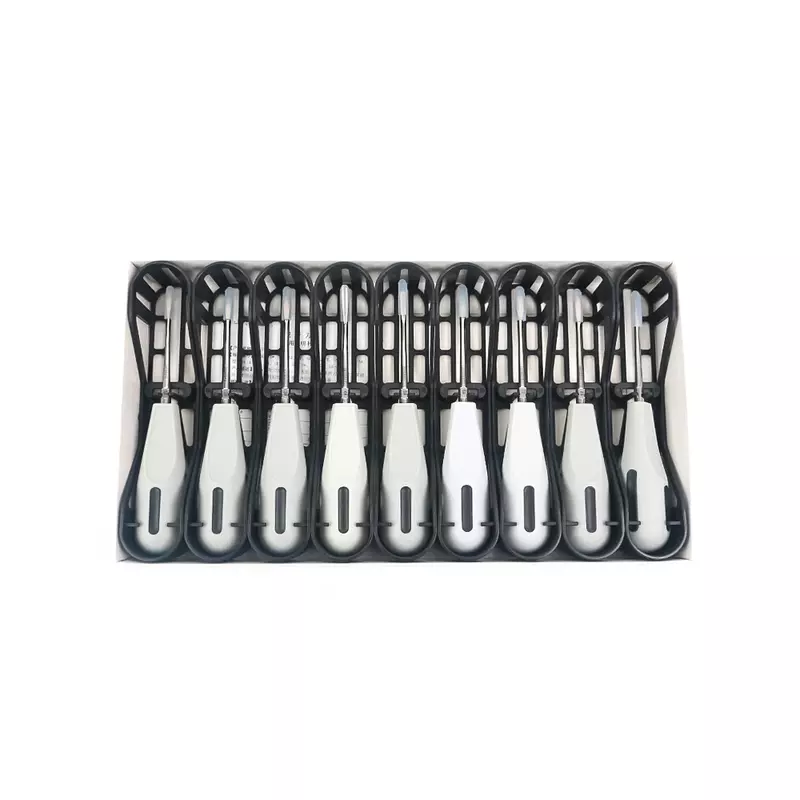 9pcs/set Dental Elevator Stainless Steel Luxating Lift Elevator Teeth Tooth Extraction Tools Dentist Surgical Instruments