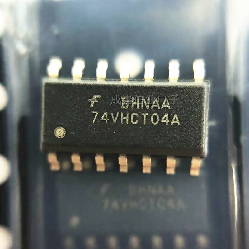 10ชิ้น/ล็อต74VHCT04AMX การทำเครื่องหมาย SOP-14; 74VHCT04A อินเวอร์เตอร์6องค์ประกอบ CMOS 14-Pin อุณหภูมิในการทำงาน:-40-+ 85 C