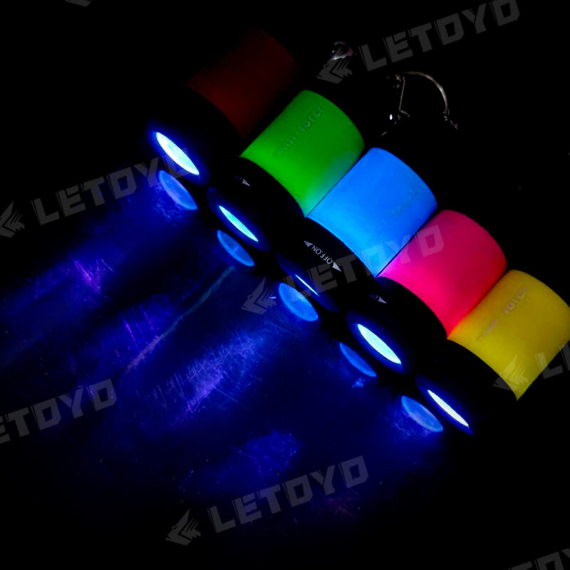 LETOYO Ультрафиолетовый фонарик для рыбалки светодиодный мини-фонарь USB перезаряжаемый портативный водонепроницаемый фонарик для морского кальмара рыболовные инструменты фонарики