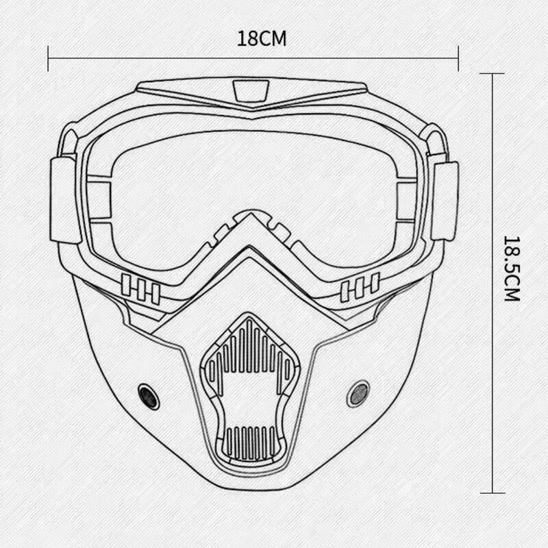 High Quality Goggles Airsoft Mask Tactical Full Face Goggles Mask  HD Lens Elastic Elastic Band For CS Games Protection