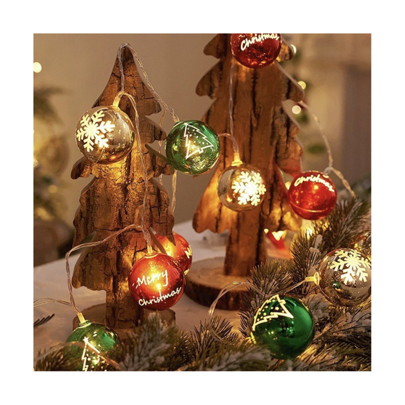 Outdoor LED String Light para o Natal, iluminação do feriado, decoração pendurada, arranjo de cena, A