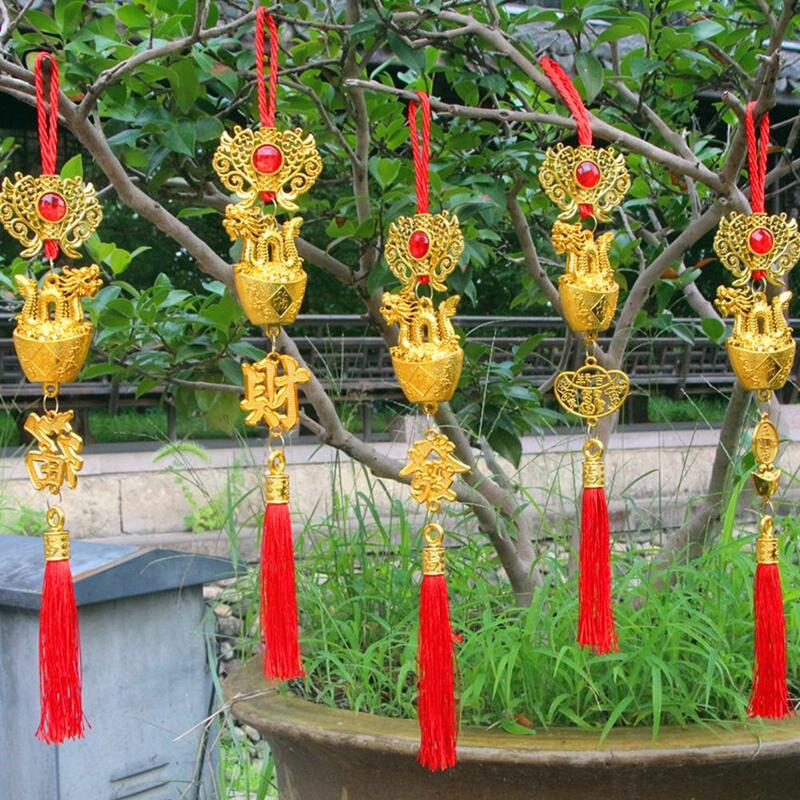 중국 용수철 축제 3D 용 걸이 장식, 빨간 술, 2024 년 용 걸이 장식, 새해 펜던트 장식