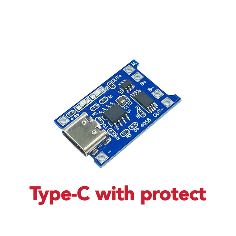 Type-c/Micro/Mini USB 5V 1A 18650 TP4056 Modul Pengisi Daya Baterai Lithium Papan Pengisi Daya dengan Perlindungan Fungsi Ganda 1A Li-ion