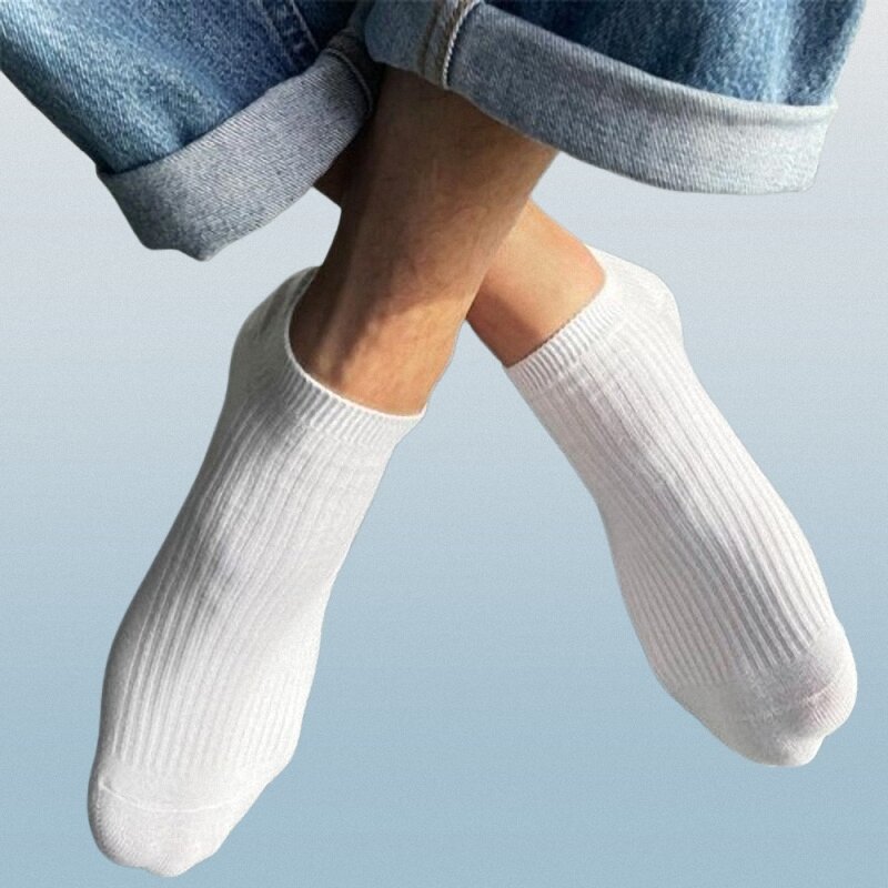 5 Pairs/Pack Cotton Socks Ankle Socks Women High Quality 100% Cotton Invisible Sweat-absorbing Girls Low Tube Boat Socks 36-42