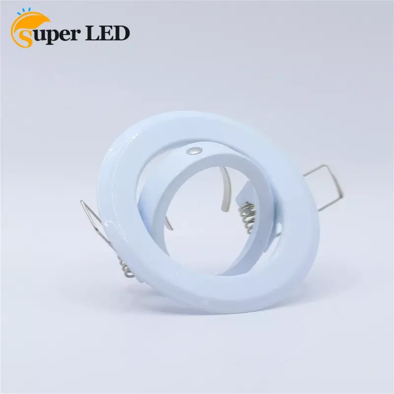 JOYINLED faretti da incasso regolabili in metallo bianco rotondo commerciale cornice per lampada LED GU10 MR16 raccordi per lampadine