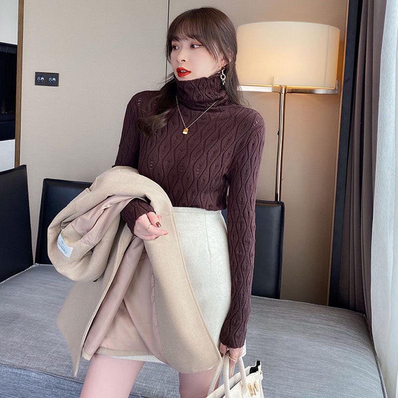 Dolcevita Pullover donna maglioni autunno inverno 2022 Cashmere elegante maglione lavorato a maglia maglione caldo top Soft Pull Femme 22715