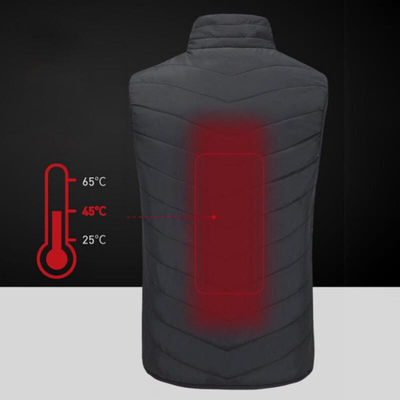 Jaket pemanas elektrik pria, mantel pemanas elektrik USB tanpa lengan dapat dicuci 2021
