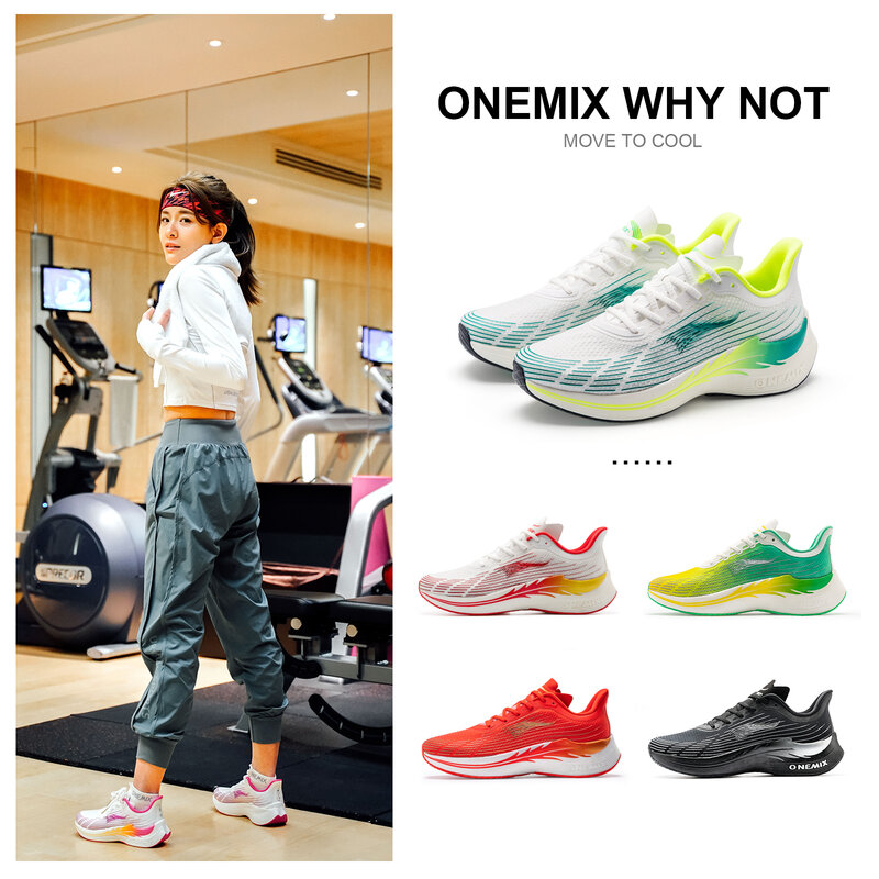 ONEMIX 2023 scarpe da corsa con piastra in carbonio per uomo scarpe sportive da corsa traspiranti Casual Soft New Trend Outdoor scarpe da ginnastica da passeggio maschili