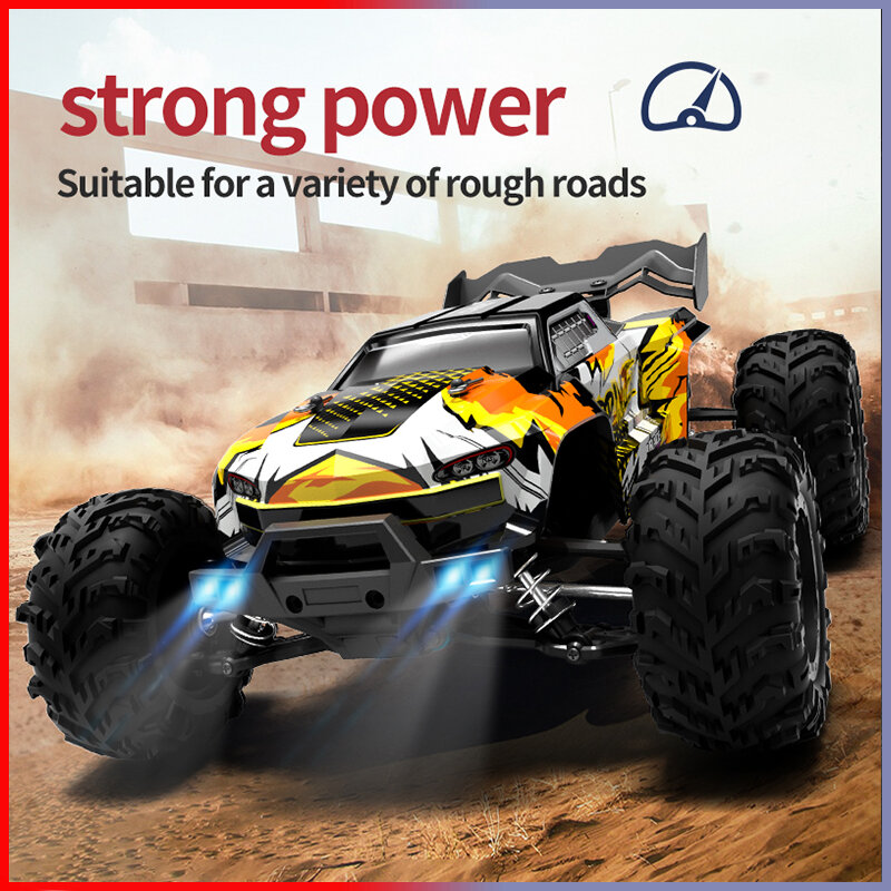 Rc Car Off Road 4x4 High Speed 70KM/H Remote Control Car with LED Headlight Brushless 4WD 1/16 Monster Truck Toys for Boys Gift